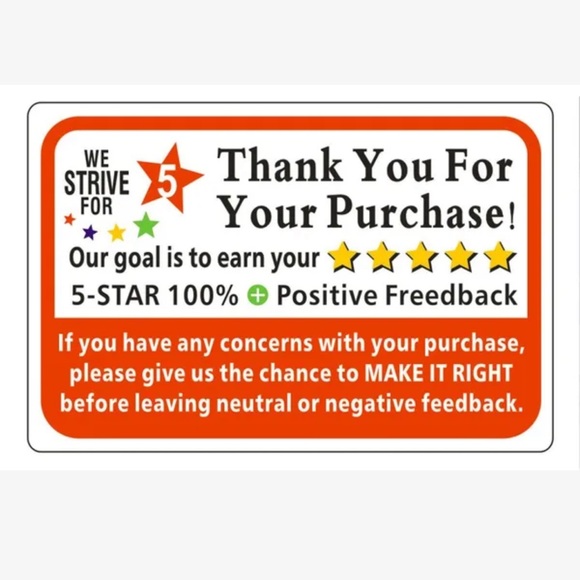 Thank You for Your Purchase 2" x 3" Stickers (25 pack) Feedback Shipping Labels - Picture 4 of 4